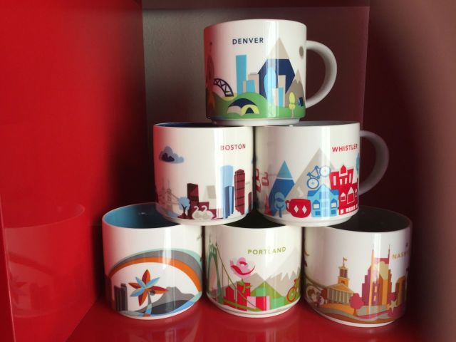 My second favorite batch of mugs. I love the Denver mug since I live here, but also because it has Red Rocks Amphitheater on it. 