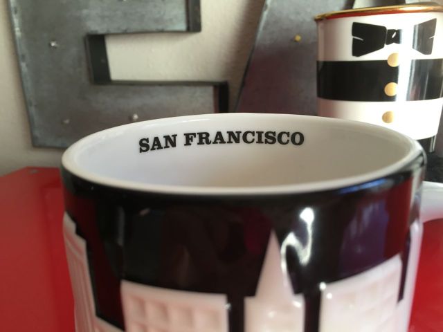 Love the interior of the relief mugs since that is where they list the city. 
